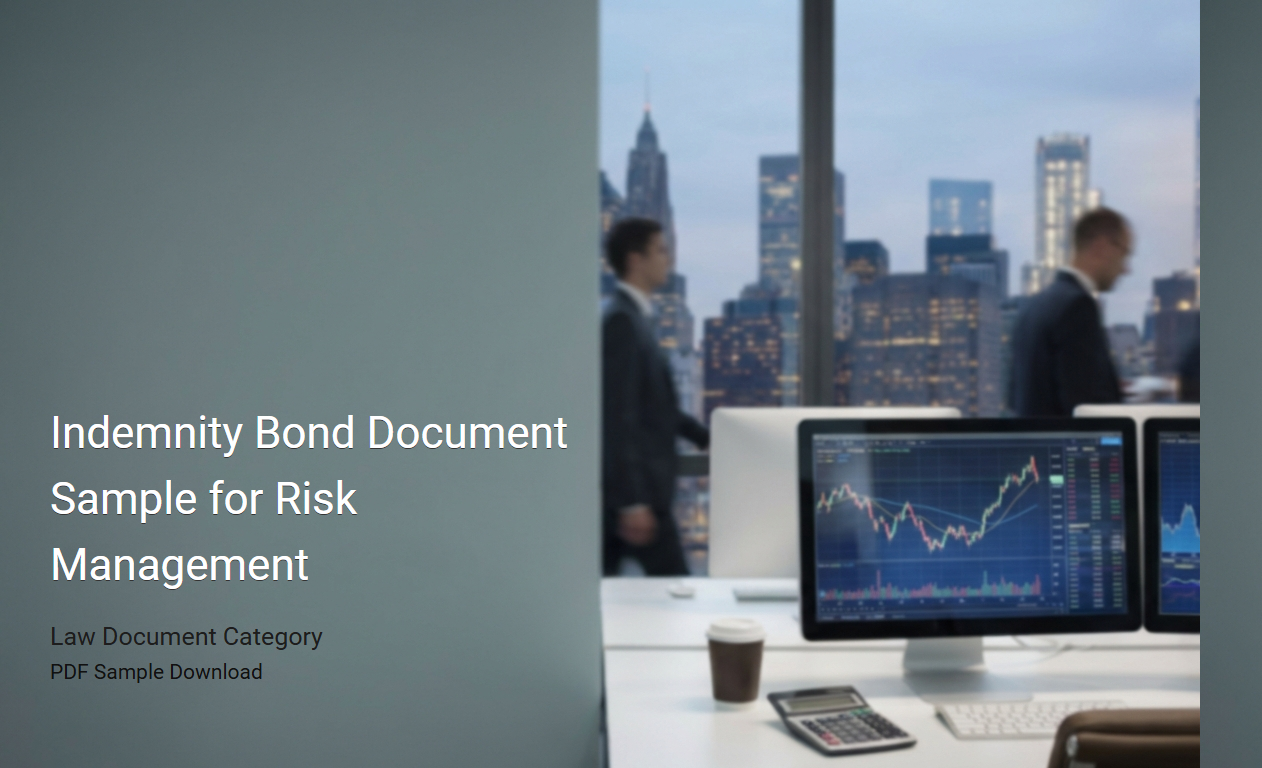 Indemnity Bond Template for Comprehensive Risk Management Compliance