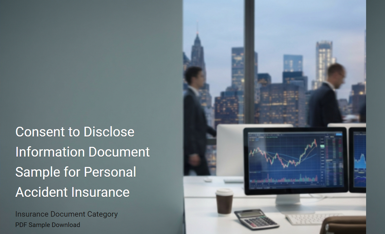Consent to Disclose Personal Information Template for Personal Accident Insurance Policies