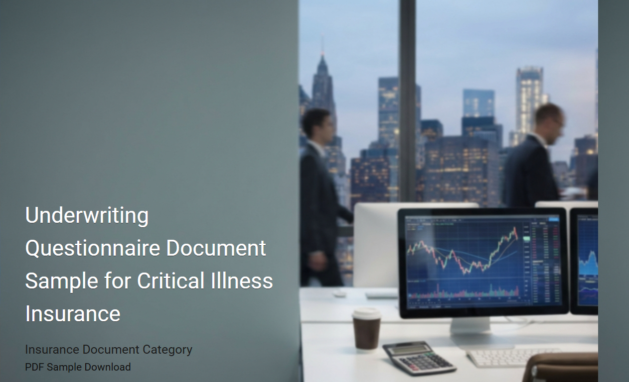 Comprehensive Underwriting Questionnaire Template for Critical Illness Insurance Applicants