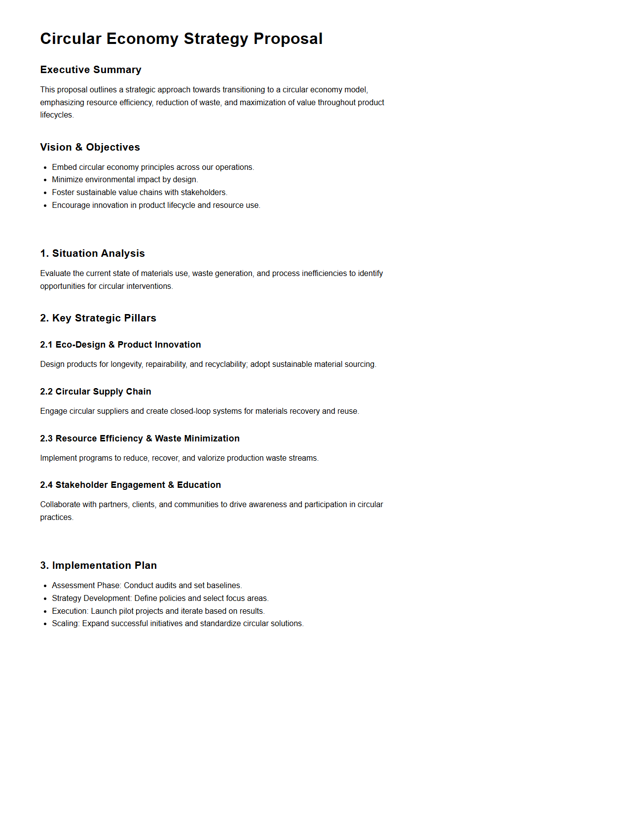 Circular Economy Strategy Proposal