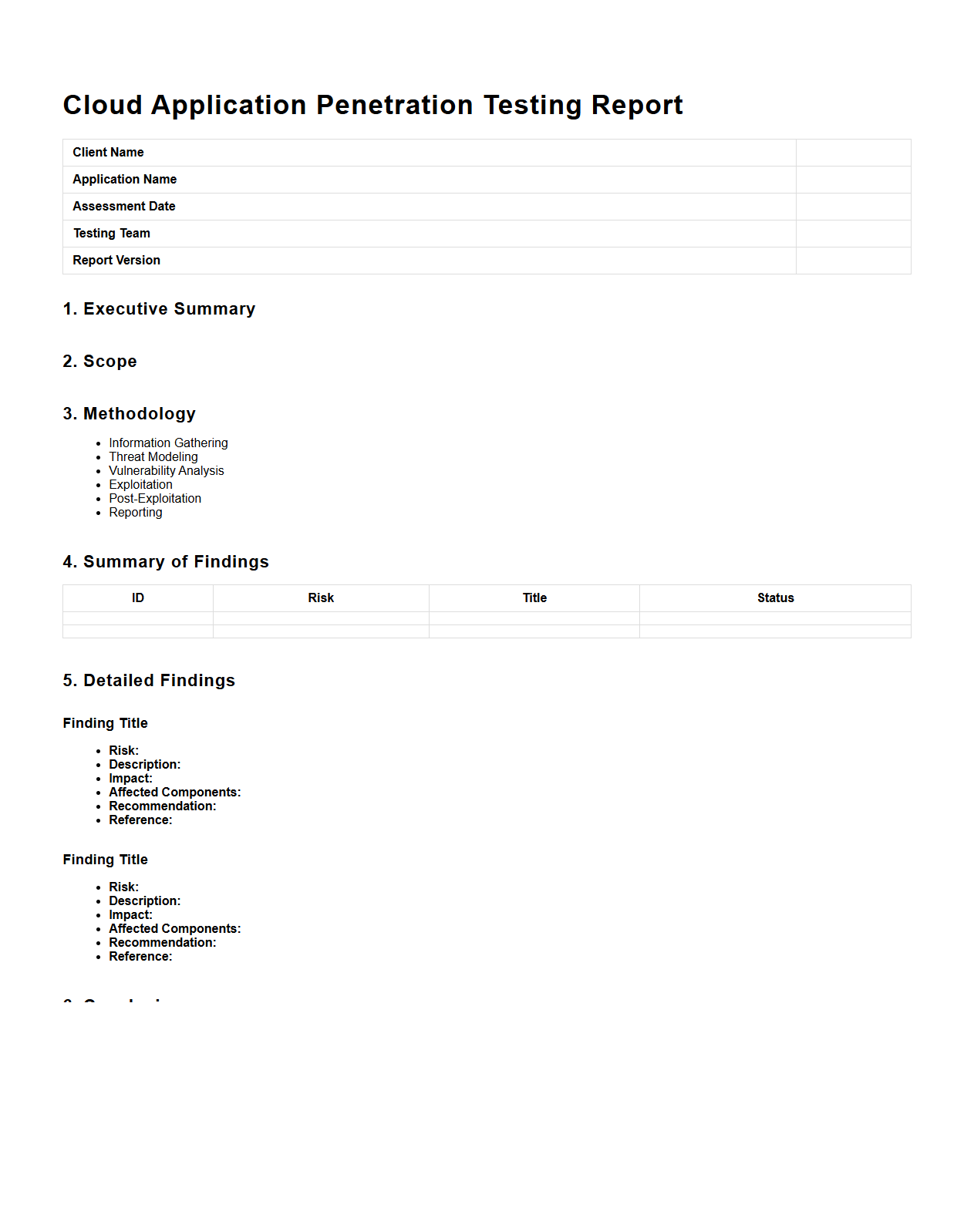 Cloud Application Penetration Testing Report
