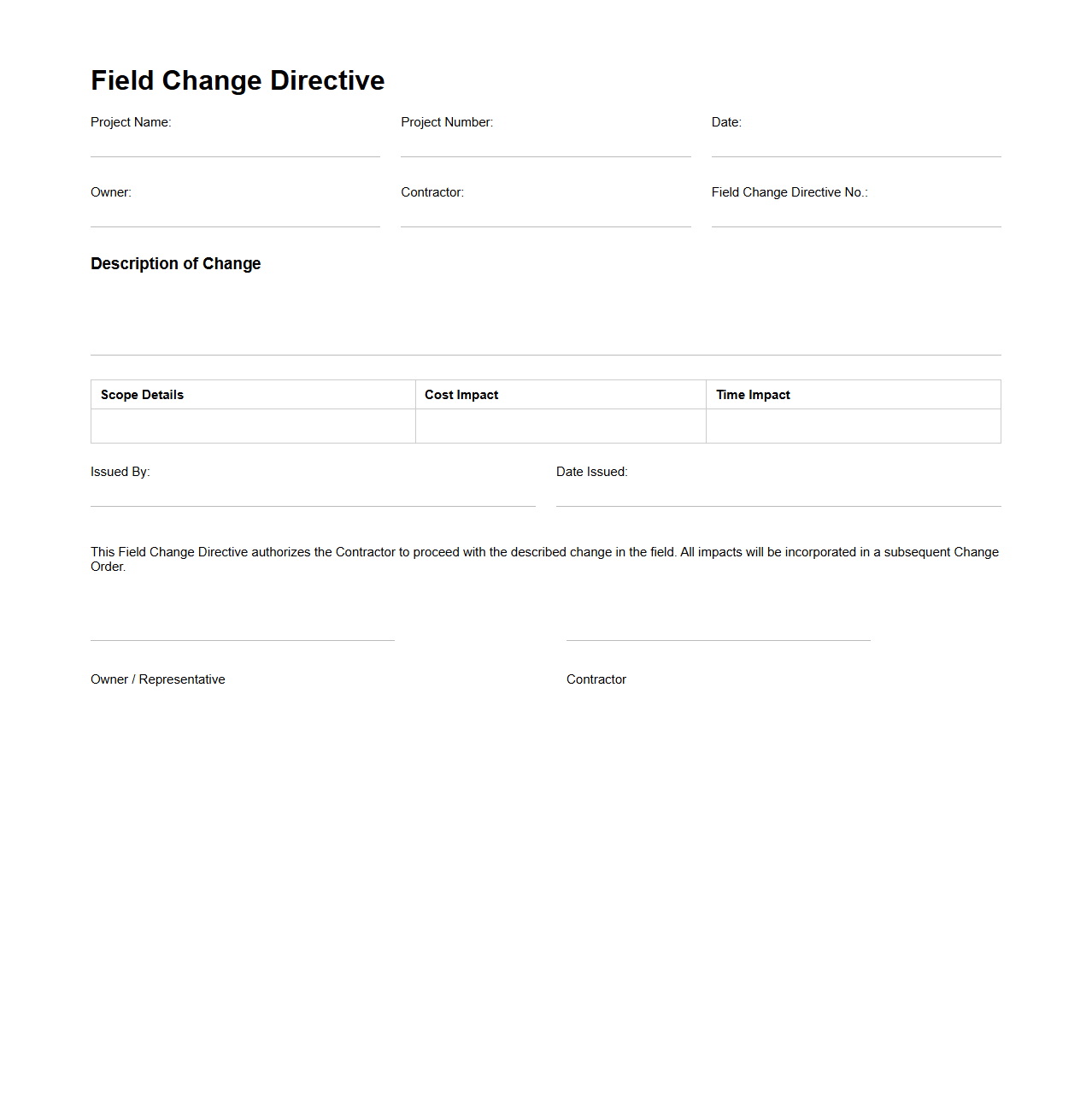Field Change Directive Sample
