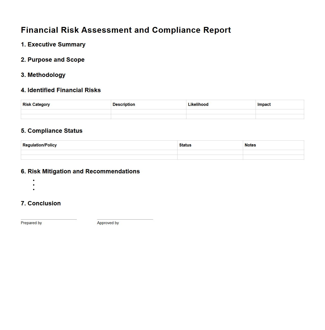 Financial Risk Assessment and Compliance Report
