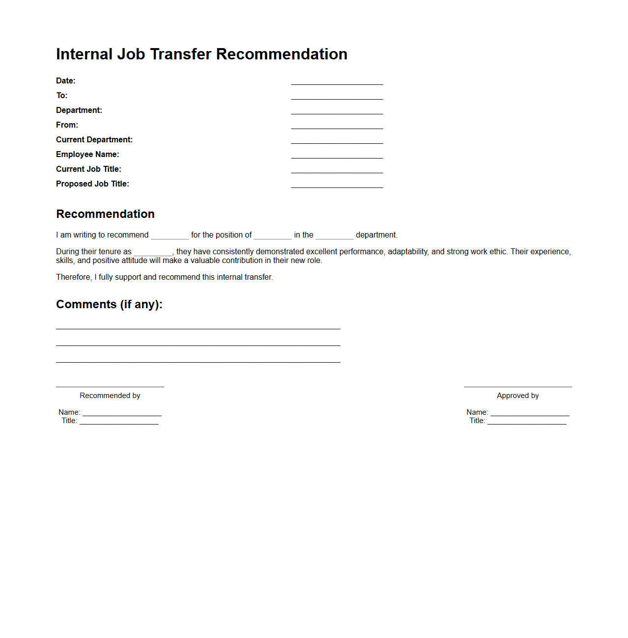 Internal Job Transfer Recommendation Sample