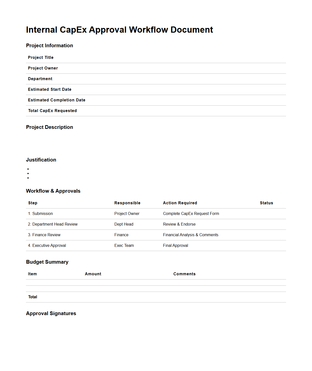 Internal CapEx Approval Workflow Document