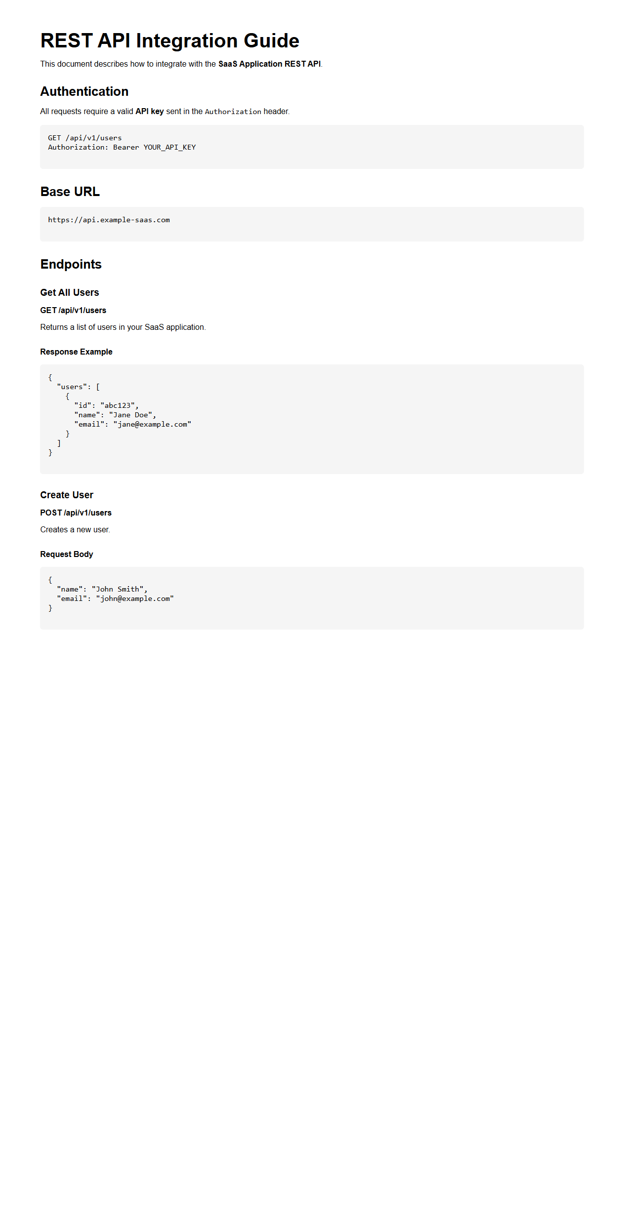 REST API Integration Guide for SaaS Applications