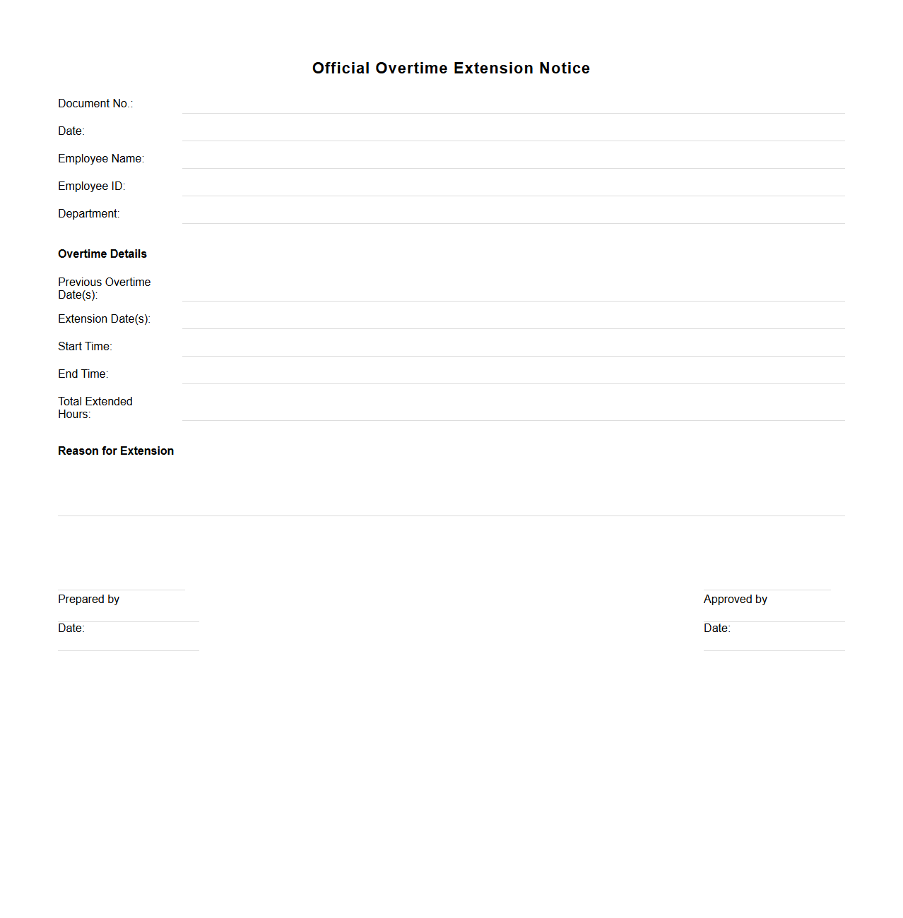 Official Overtime Extension Notice