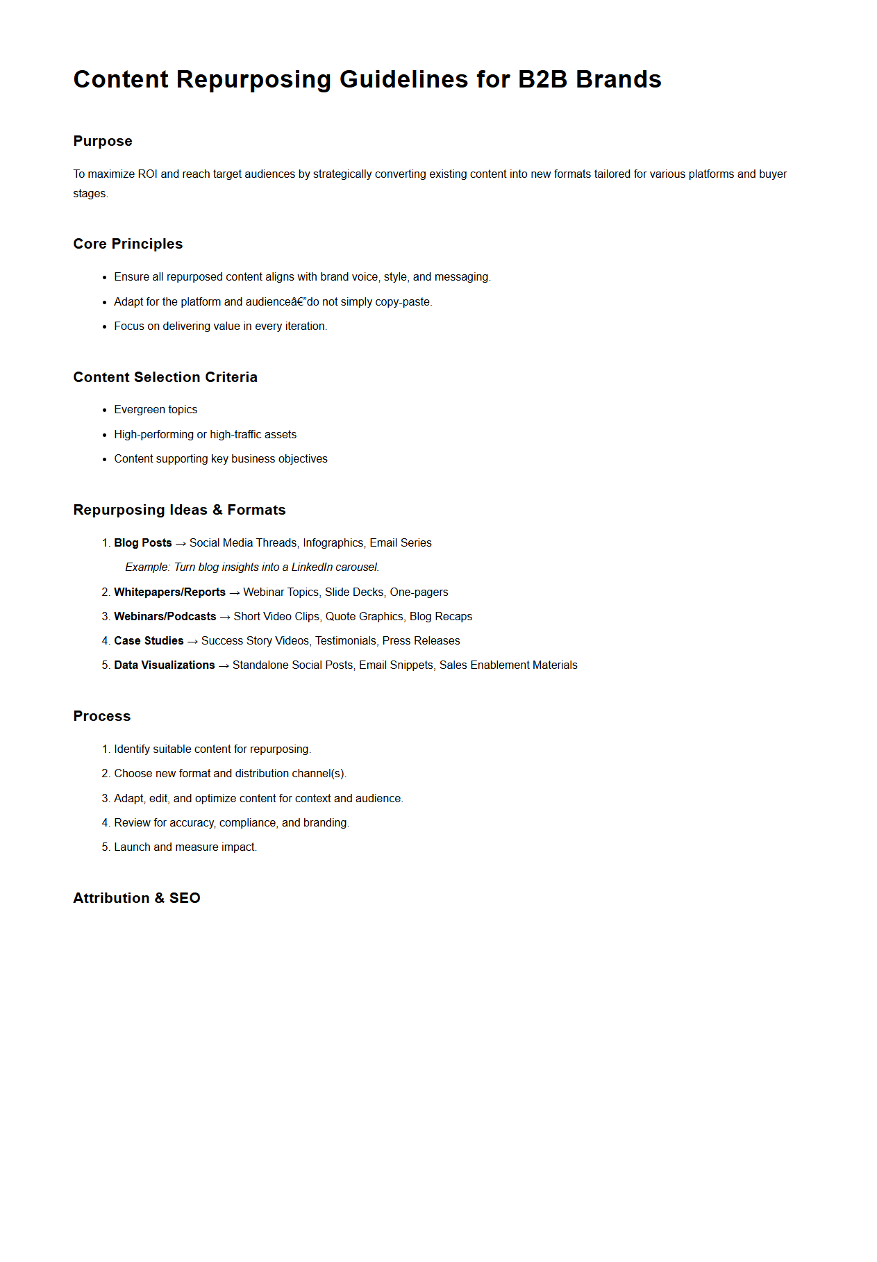 Content Repurposing Guidelines for B2B Brands