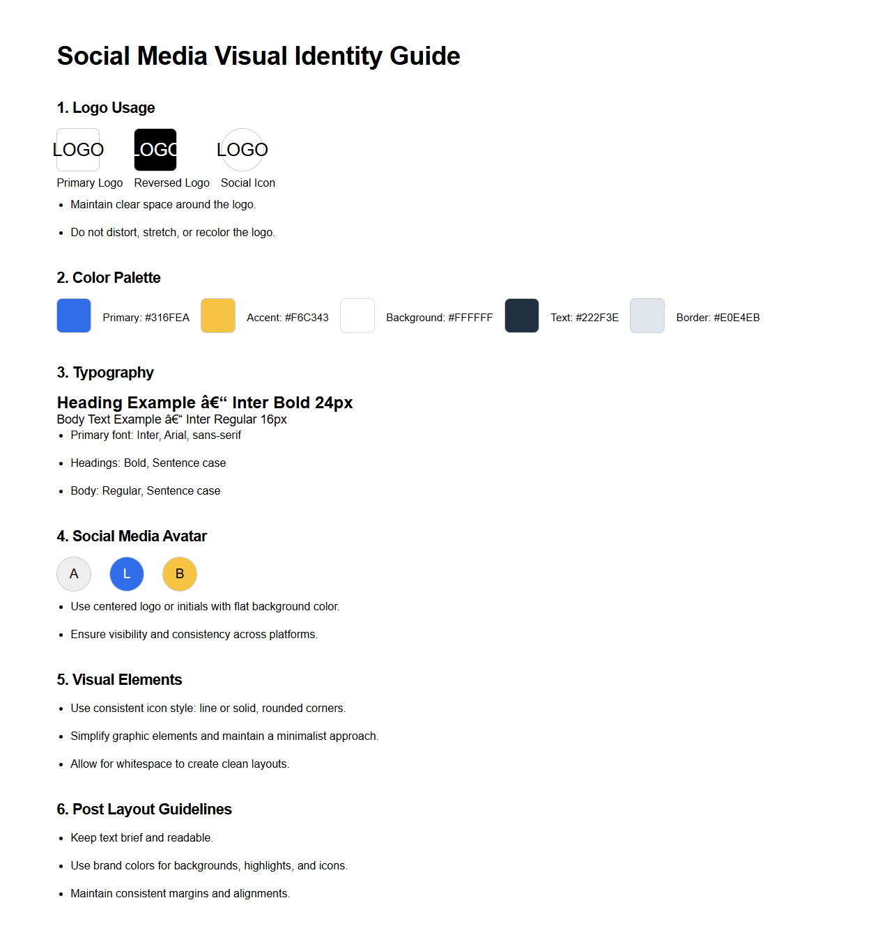 Social Media Visual Identity Guide
