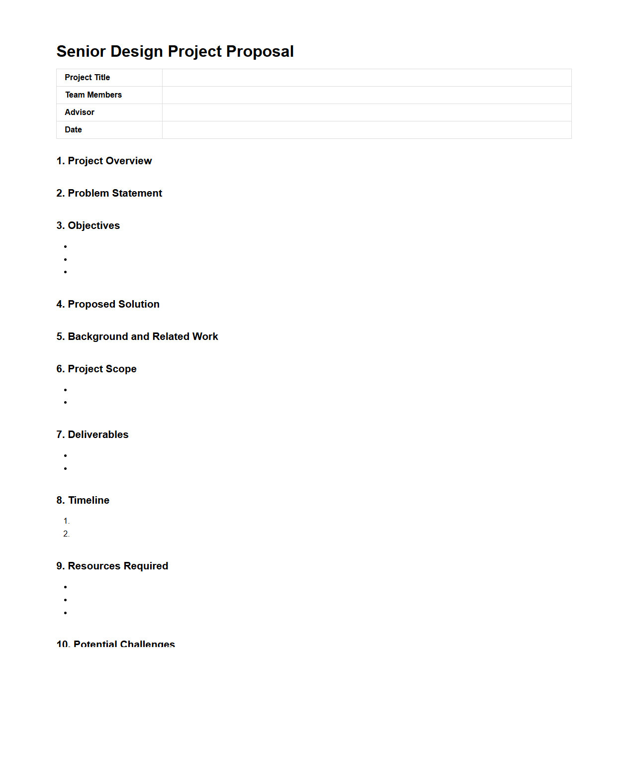 Senior Design Project Proposal Document