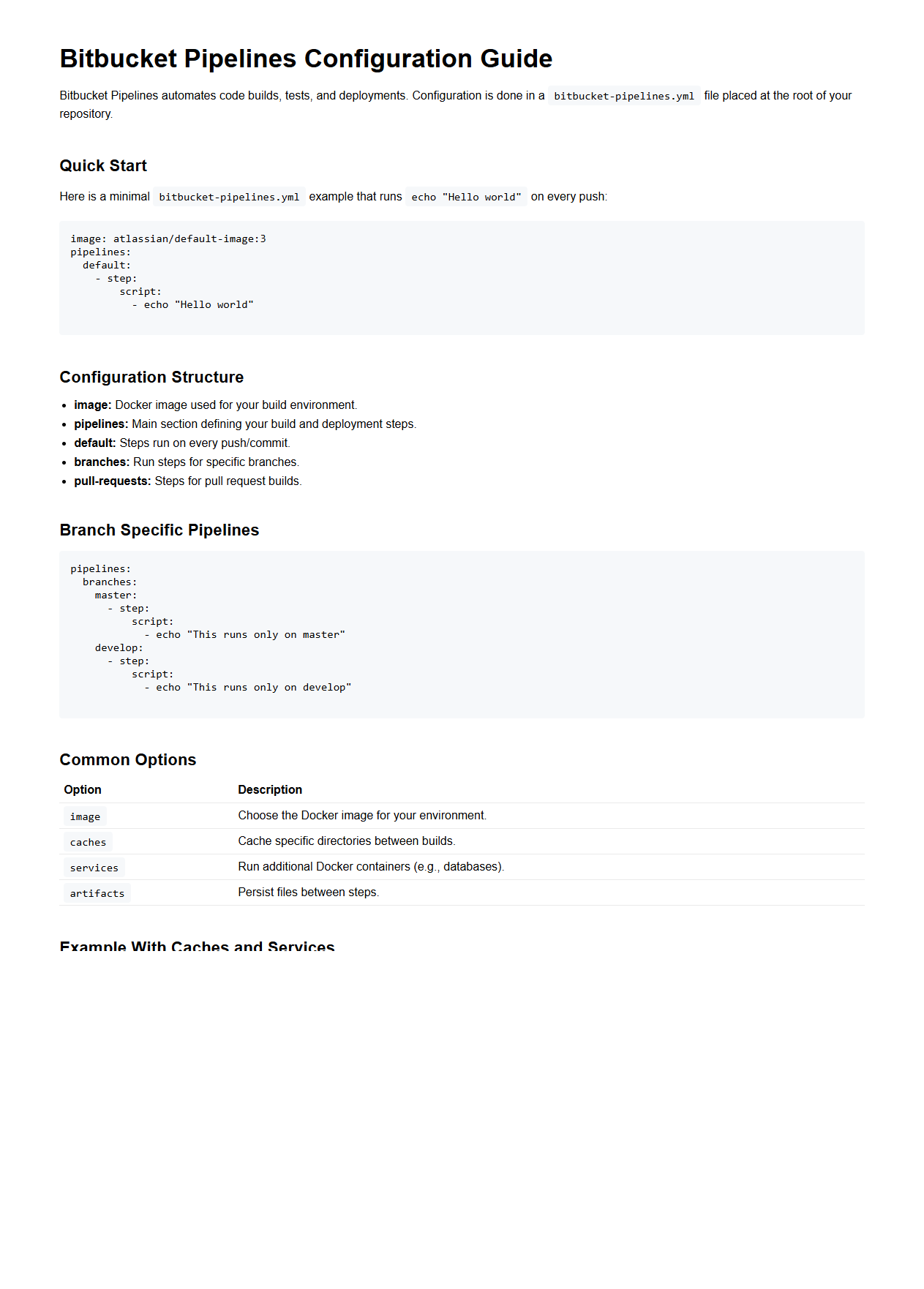 Bitbucket Pipelines Configuration Guide