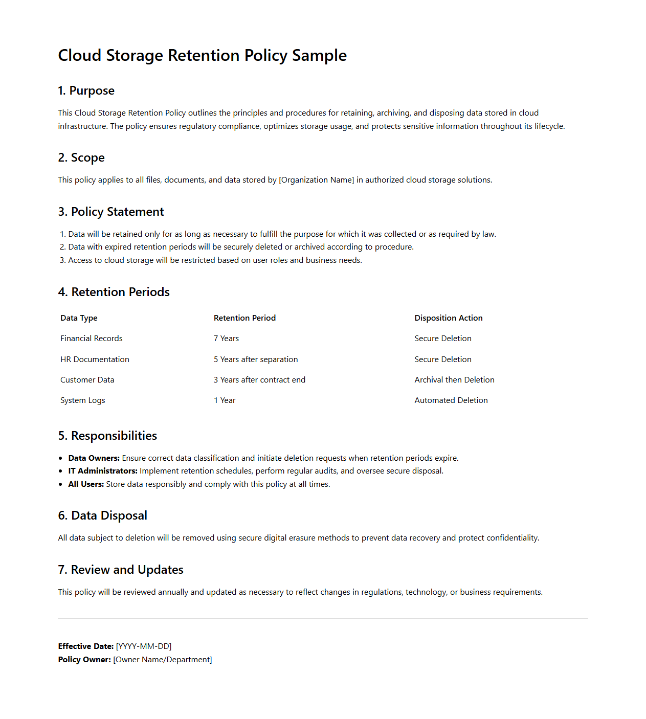 Cloud Storage Retention Policy Sample
