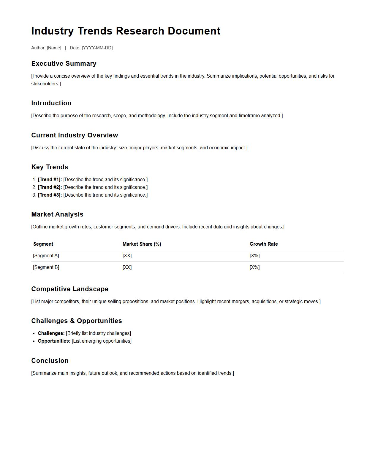 Industry Trends Research Document