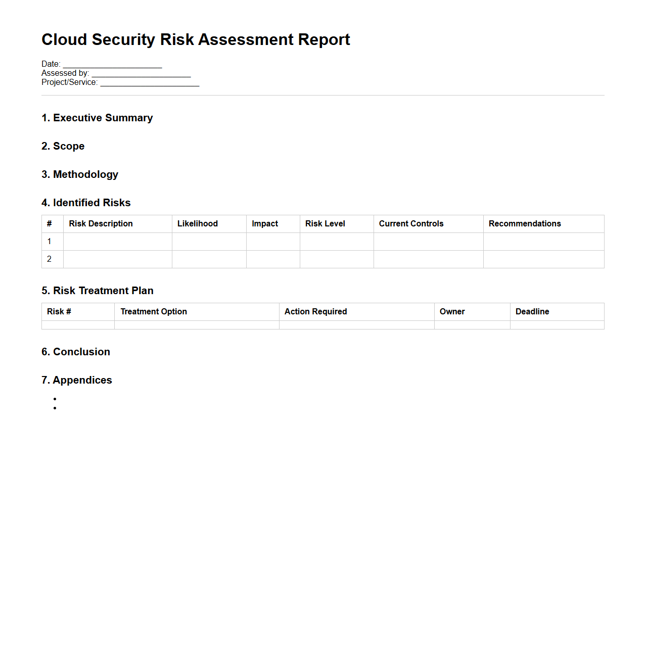 Cloud Security Risk Assessment Report