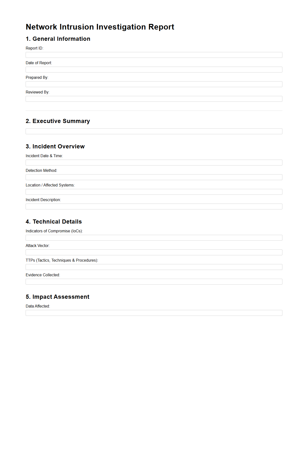 Network Intrusion Investigation Report